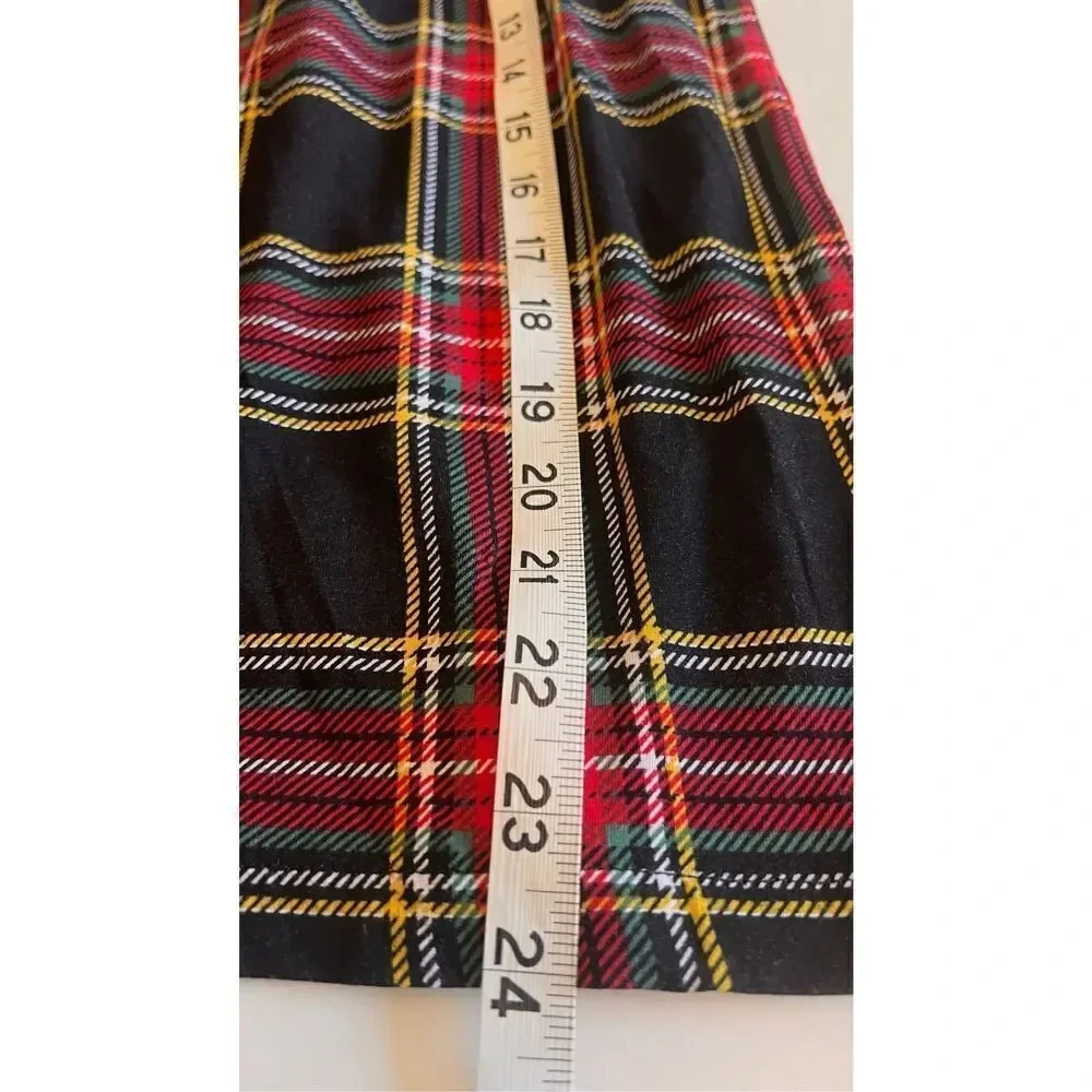 J. Crew Womens Black Red‎ Tartan Plaid Turtle Neck Long Sleeve Top Small NWT